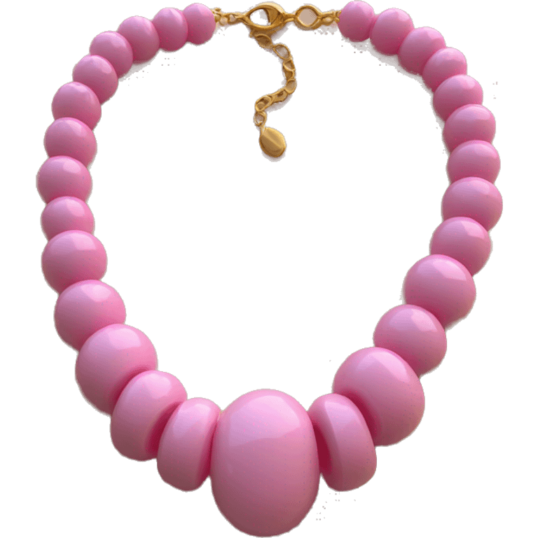 necklace pink beads emoji