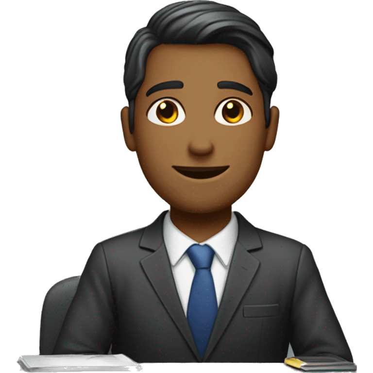 Male secretary at deskl emoji