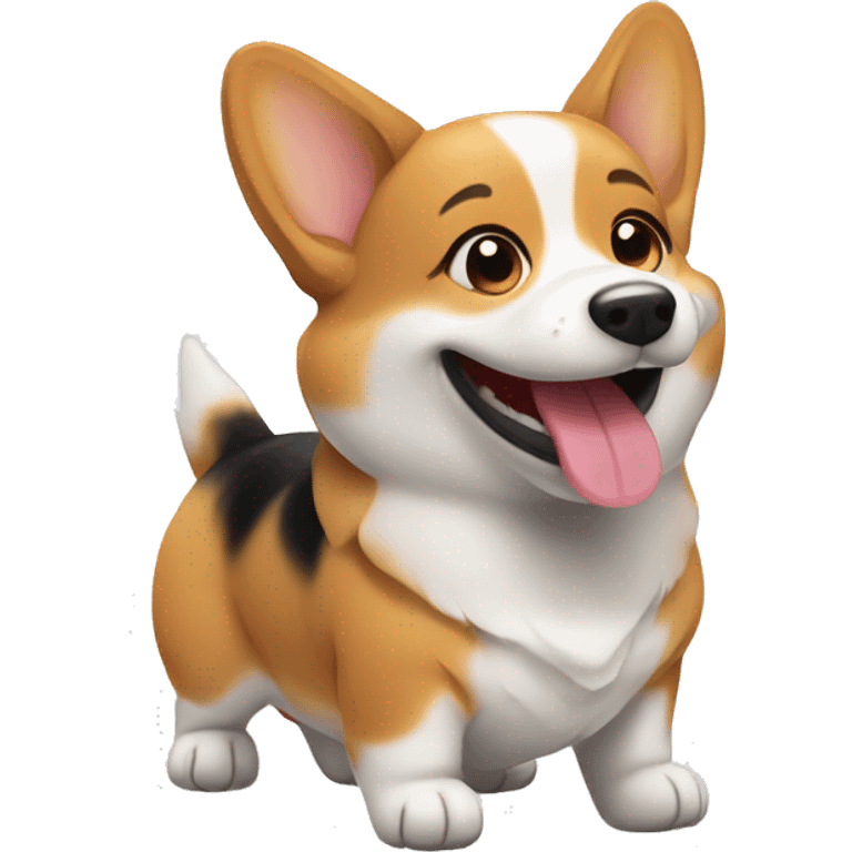 smiling corgi dog emoji