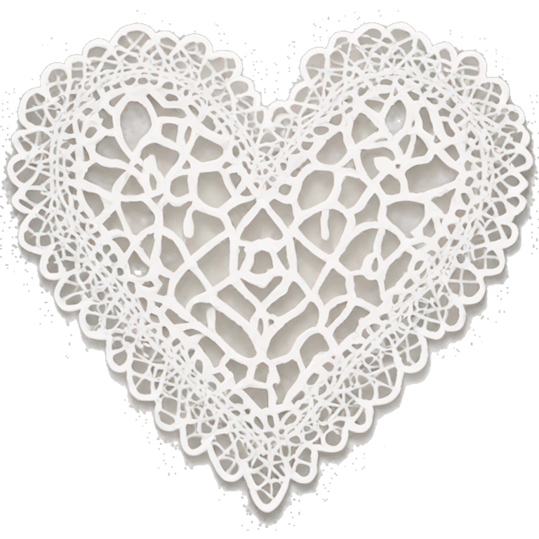 White doily heart emoji