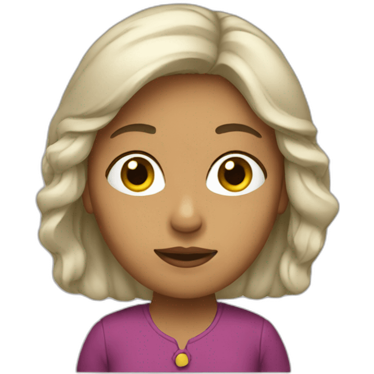 mujer cara emoji