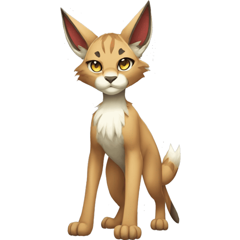 Anthropomorphic Sona-Fakemon Lynx-Caracal Full Body emoji