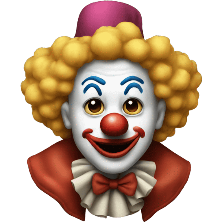 Clown with smoke in its nose emoji