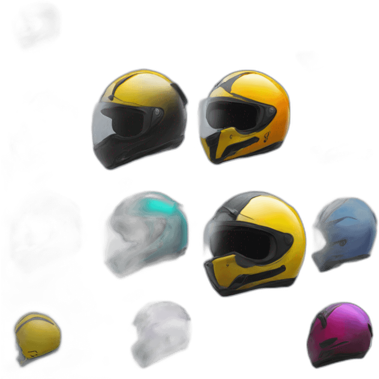 ultra shiny motorcycle helmet emoji