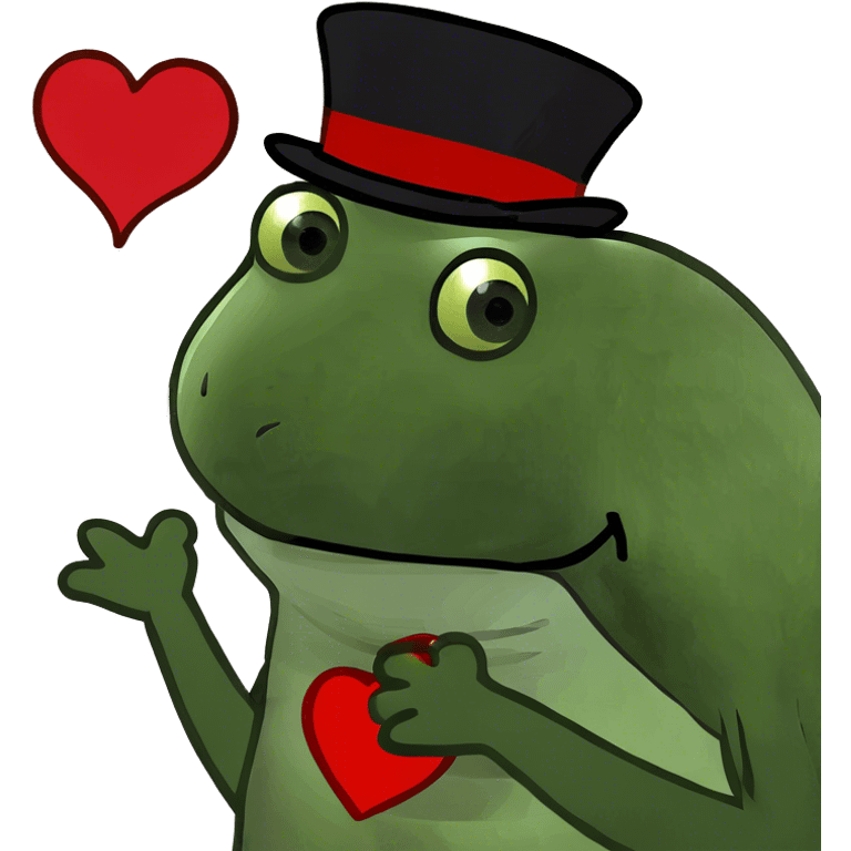 Frog in love emoji