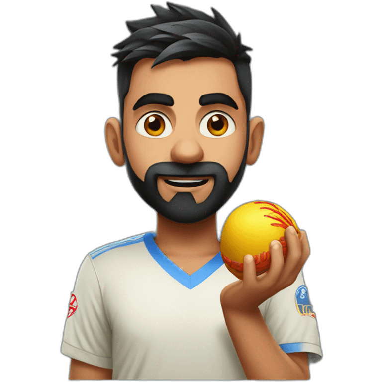 Kohli eating ball emoji