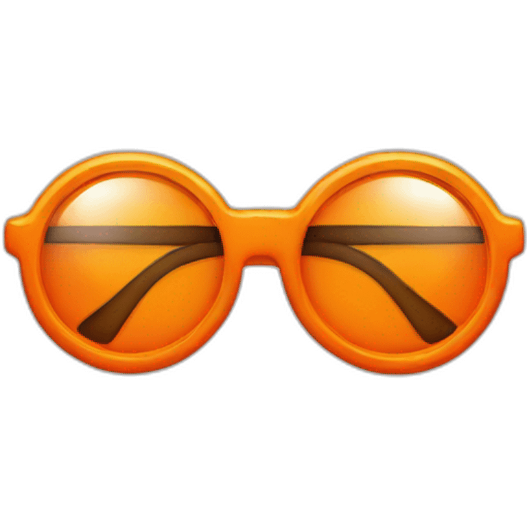 orange circle with a glasses and a red bowtie emoji