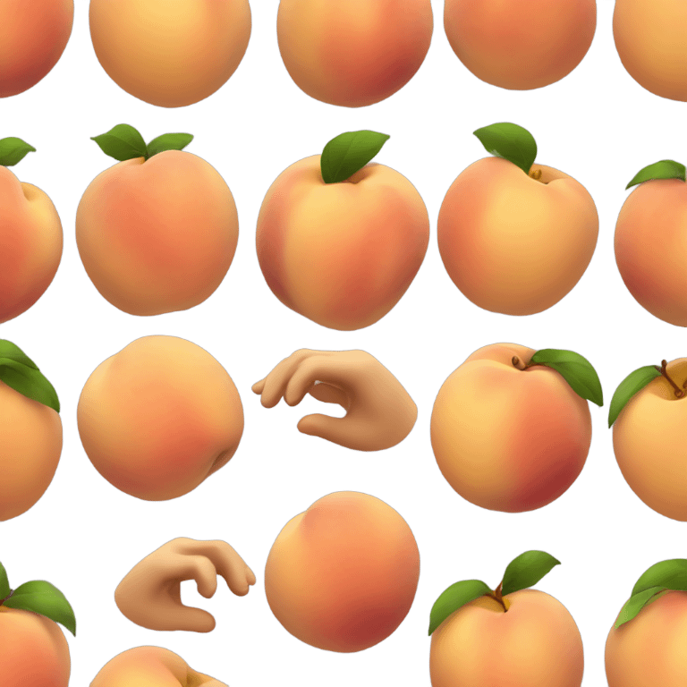 Peach with hand smack emoji