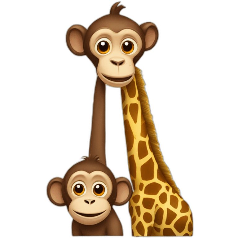 Monkey and giraff emoji