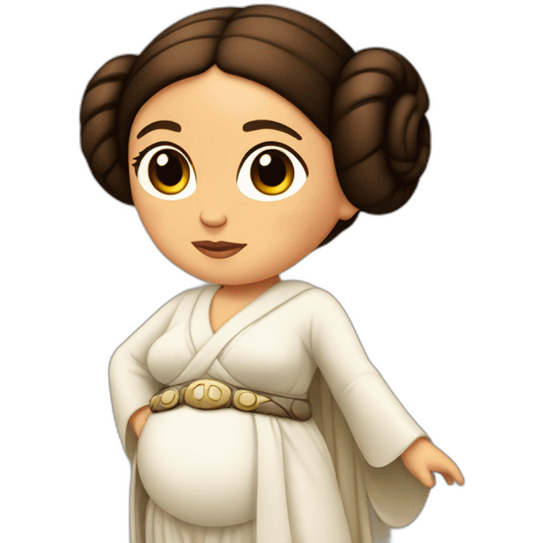 Pregnant princess Leia emoji