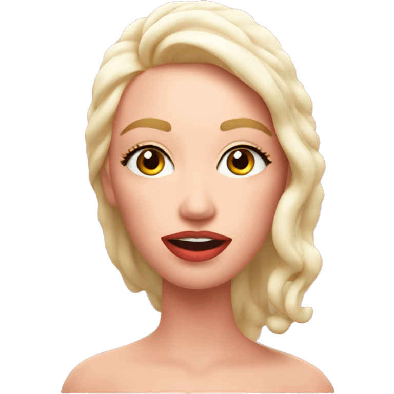 Coral Lipstick, 3d emoji