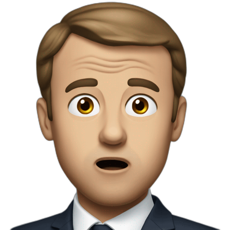 Macron shocked emoji