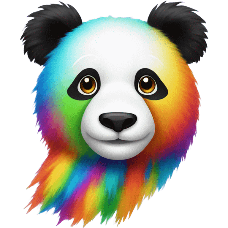 Rainbow panda emoji