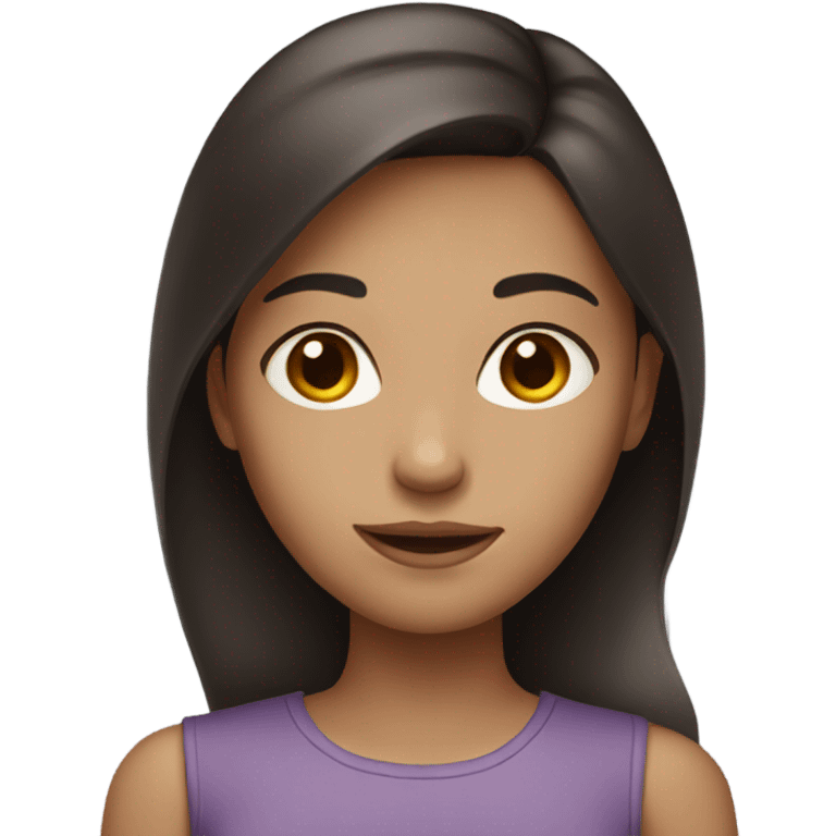 dark brown hair girl emoji