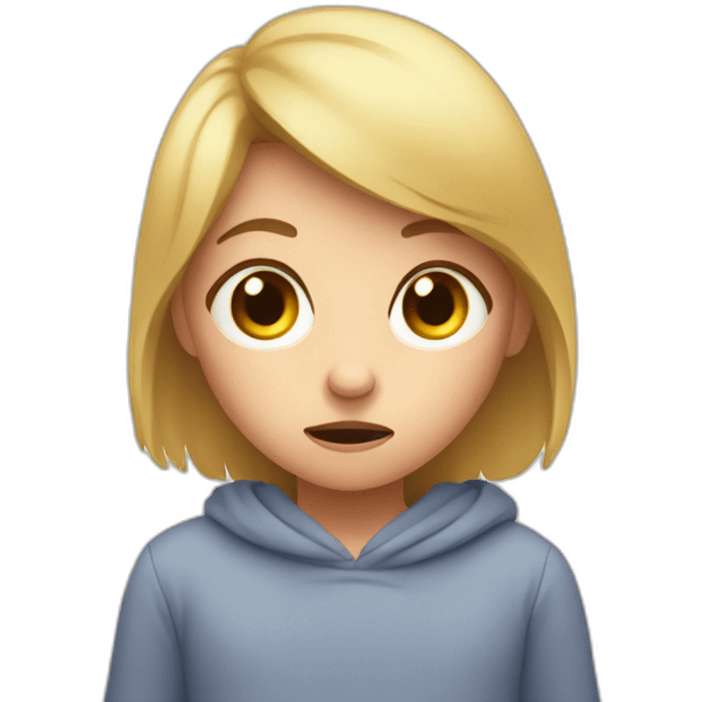 kid annoyed at mum emoji