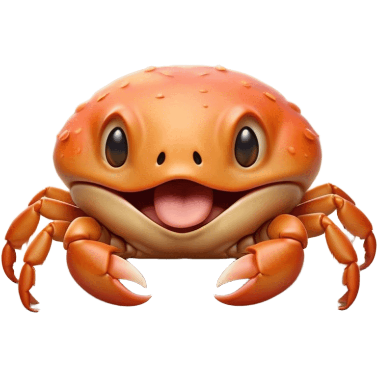 Cinematic Cute Yawning Baby Crab Portrait Emoji, Head tilted slightly with a dramatic, wide-open yawn, showcasing a petite, delicately armored body with gently drooping antennae and sleepy, half-closed eyes, Simplified yet irresistibly adorable features, highly detailed, glowing with a soft, cozy coastal glow, high shine, relaxed yet expressive, stylized with a dash of whimsical seaside charm, soft glowing outline, capturing the essence of a drowsy yet affectionate baby crab that appears ready to scuttle off for a nap! emoji