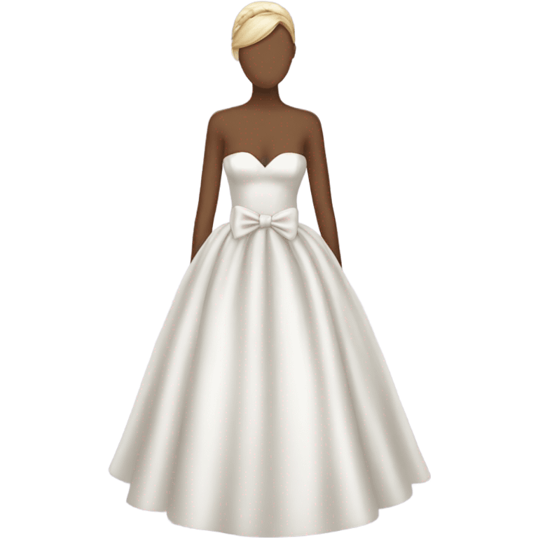 Wedding dress with bow  emoji