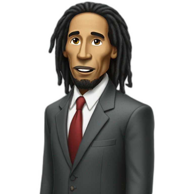 Bob marley as a Wall Street CEO emoji