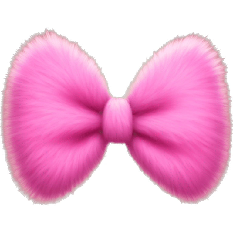 fuzzy pink bow emoji