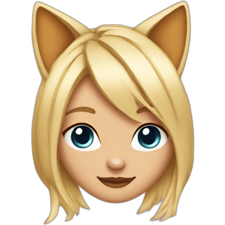 sexy blonde cat ears emoji