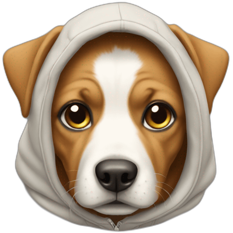 Dog with hoodie  emoji