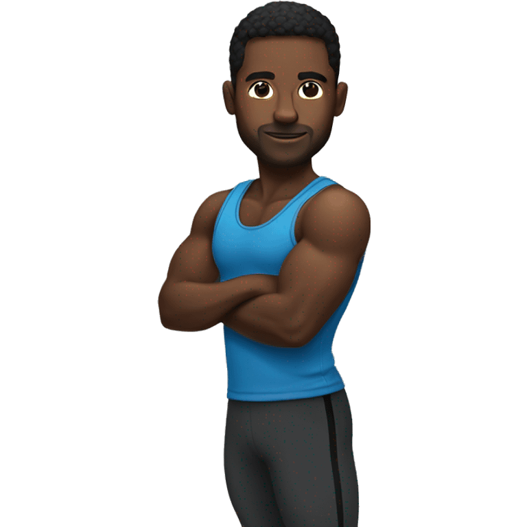 Black guys in gym emoji