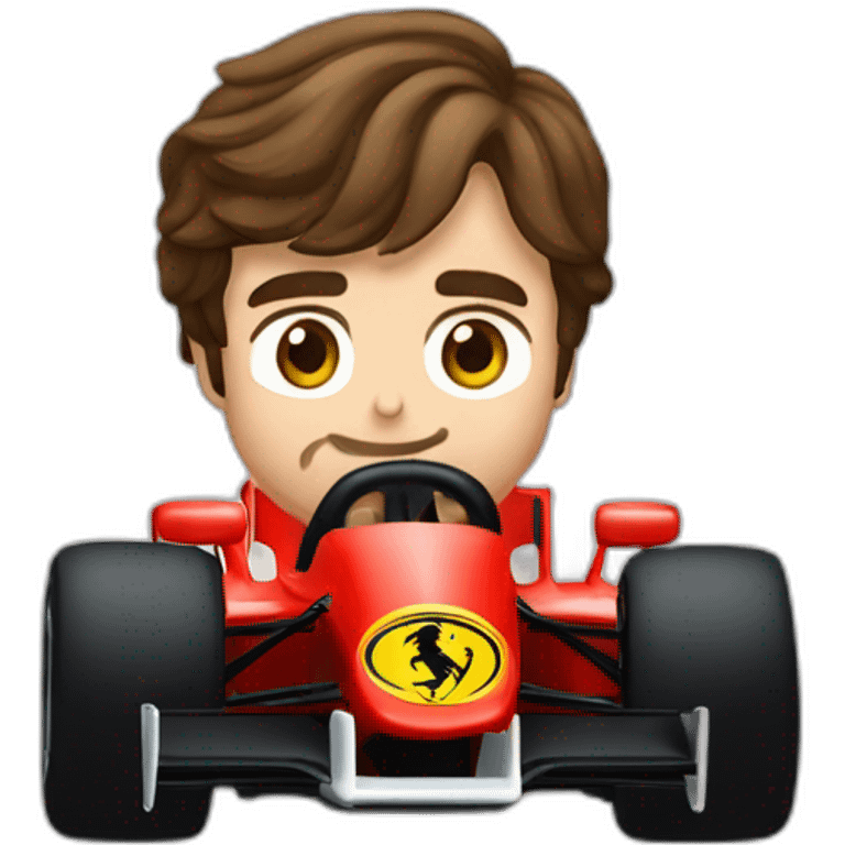 fernando alonso driving a ferrari f1 emoji