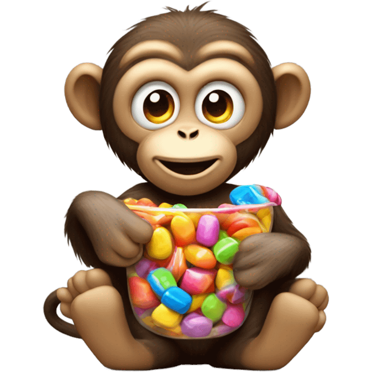 Monkey pooping candy emoji