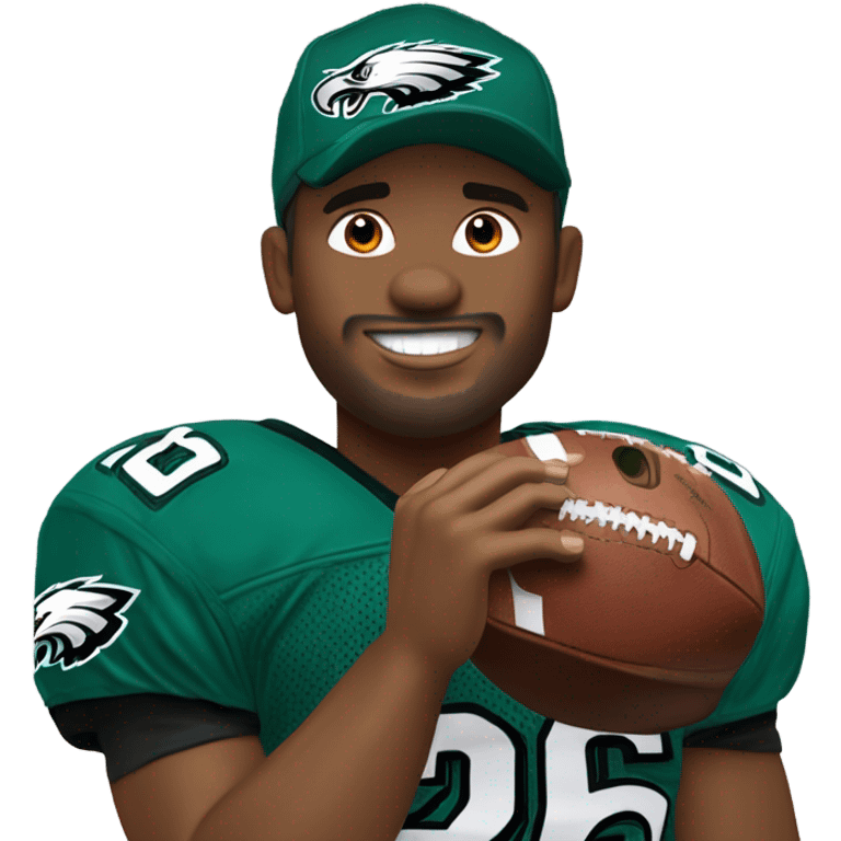 Philadelphia eagles Kelly green #26 Super Bowl victory emoji