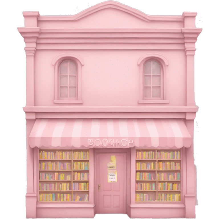 Pastel pink bookshop emoji