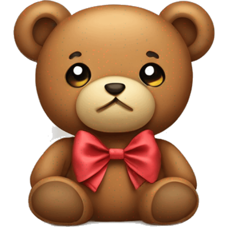 teddy bear with bow emoji