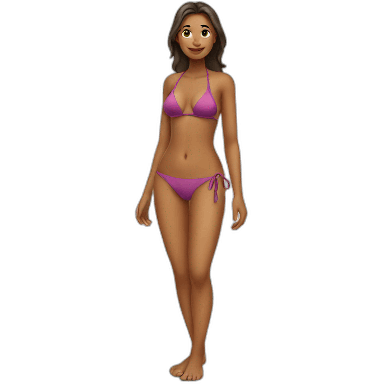 bikini woman barefoot emoji