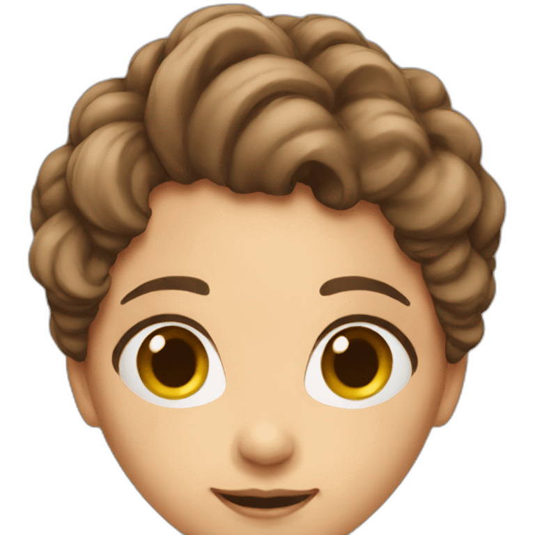 woman rotbraun haare emoji