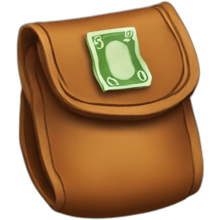 Leather Money pouch jrpg emoji