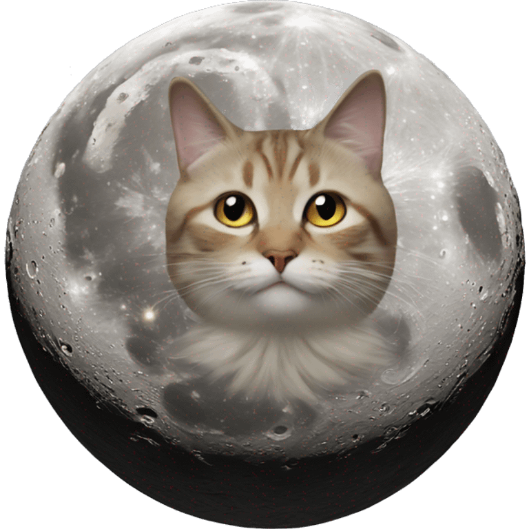 Cat on the moon emoji