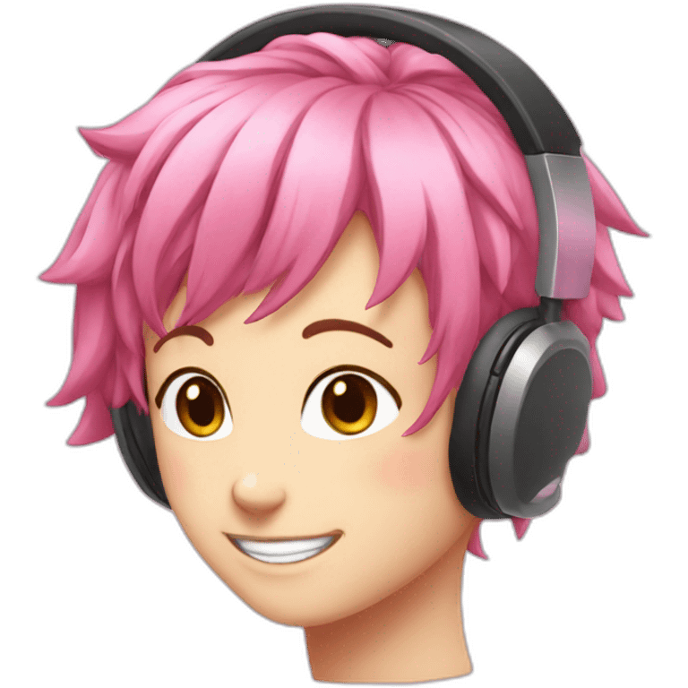 happy-anime-head-pink-hair-headphones emoji