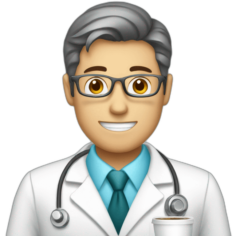 radiologist drinking cofee emoji