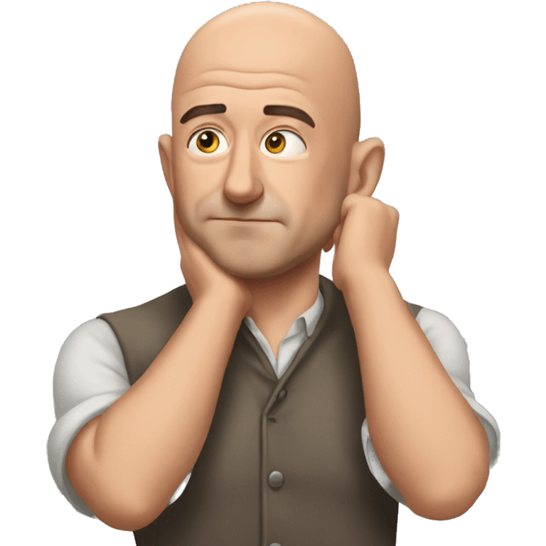 jeff bezos thinking hard with his hands emoji