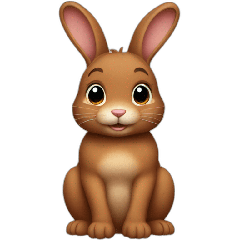 Brown Bunny shy emoji