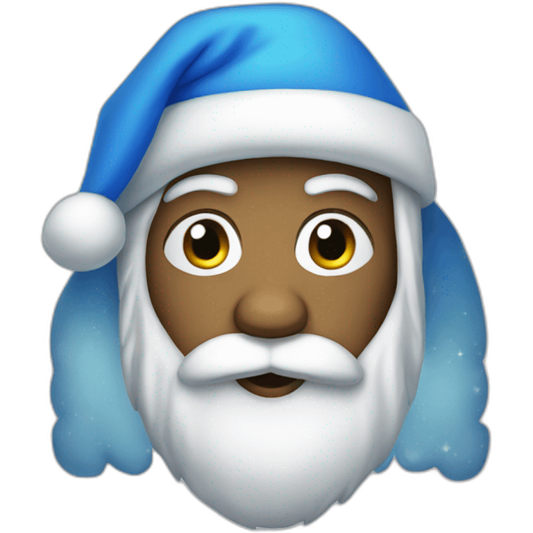 blue santa emoji