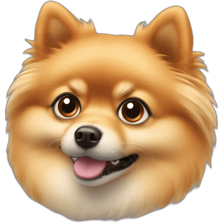 pomeranian with narrow eyes emoji