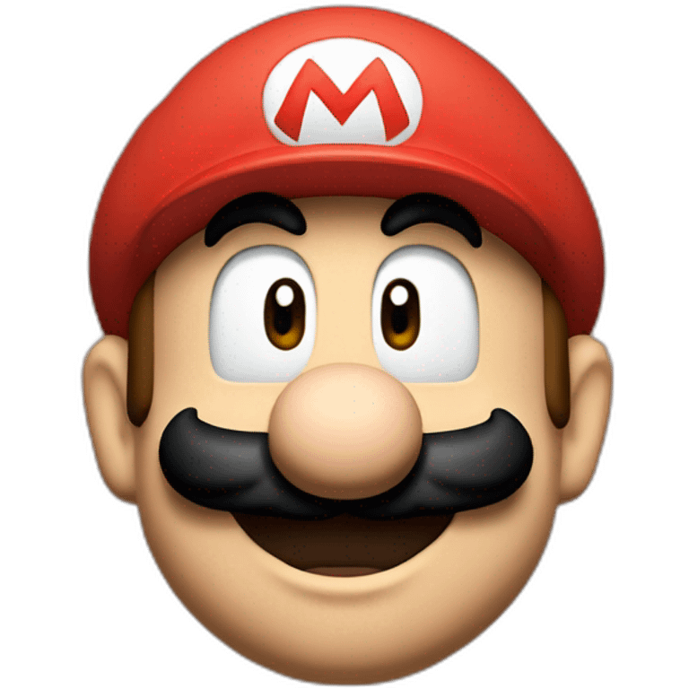 Super Mario avec des yeux en cœur emoji