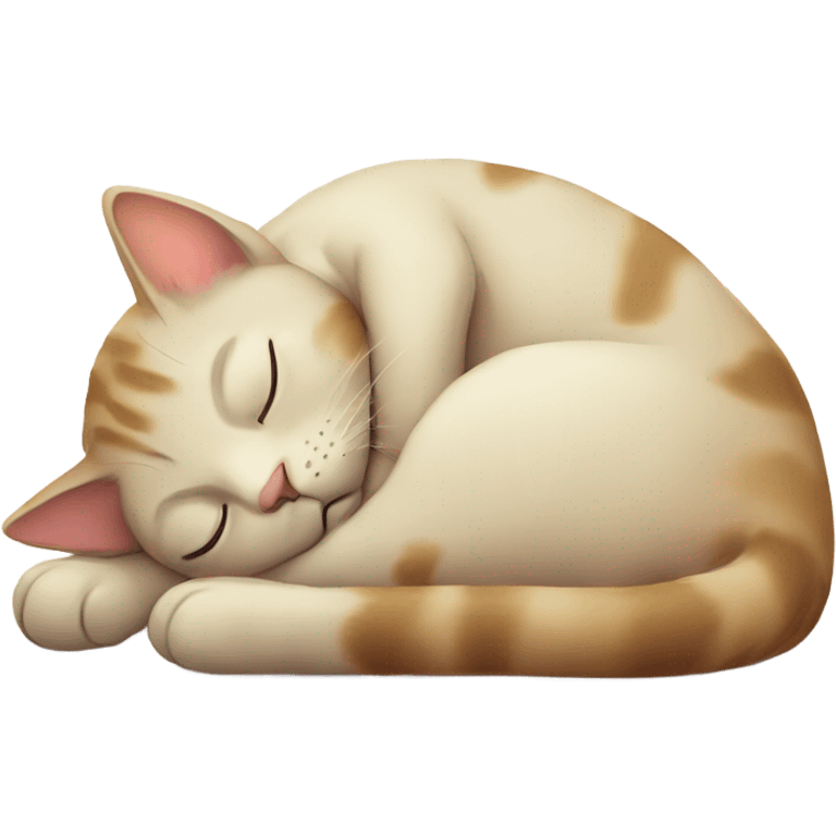 Cute cat sleeping depressed emoji