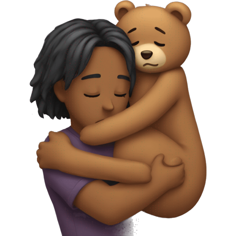 The star crying and hugging the bear emoji