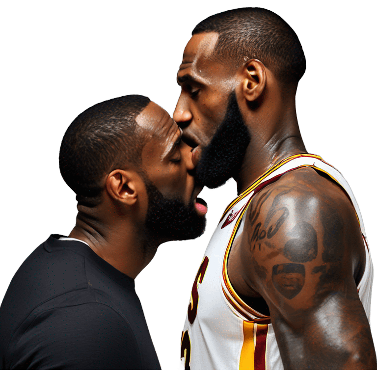 LeBron James kiss LeBron James emoji