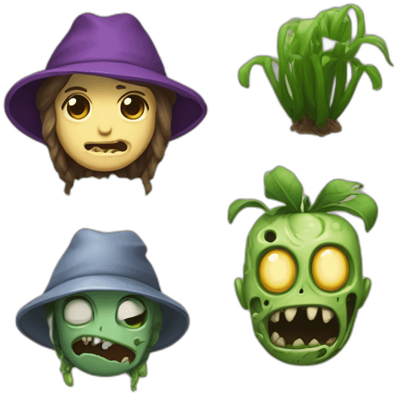 Gorro de noche plantas vs zombis heroes emoji