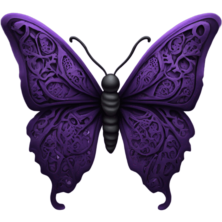 Goth butterfly emoji