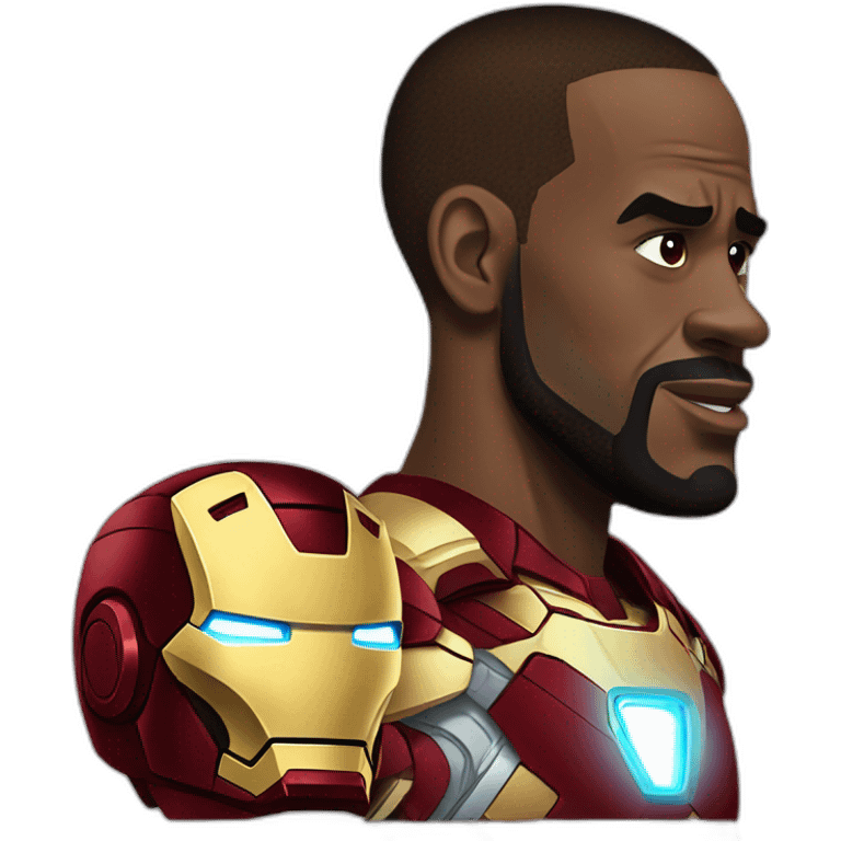 lebron james as iron man emoji