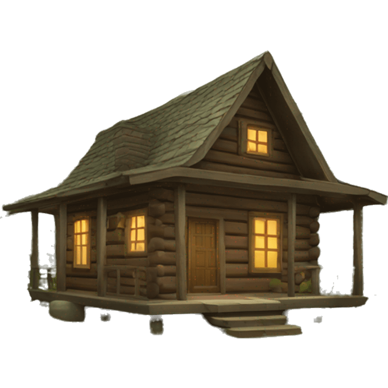 Cabin in woods emoji