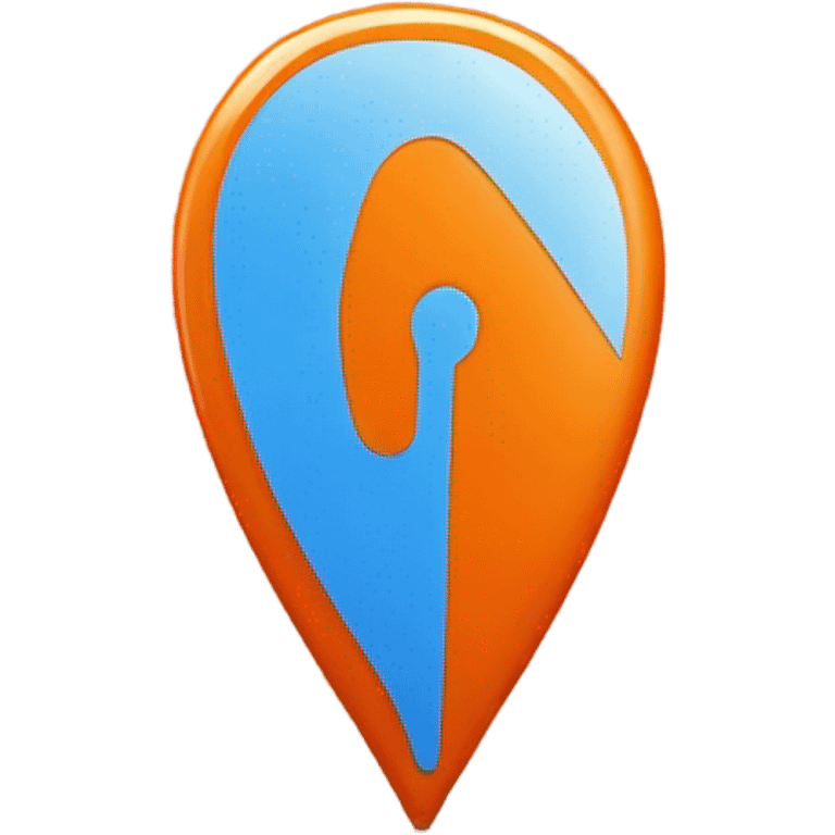 Orange pin location emoji